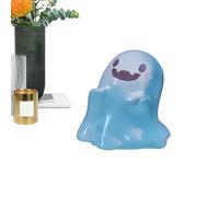 Uozonit Statuette di fantasmi in miniatura che si illuminano al buio, statuette in miniatura con scatola, adorabile decorazione di Halloween per camera da letto, librerie