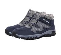 Uozonit Stivaletti termici da uomo, in tessuto Oxford, resistenti all'acqua, antiscivolo, leggeri, caldi, foderati, comodi, per correre lentamente, giocare a slittino