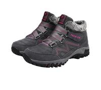 Uozonit Stivali invernali isolati, stivaletti alla caviglia, in tessuto Oxford, resistenti all'acqua, antiscivolo, leggeri, caldi, comodi, termici, per correre lentamente, giocare a slittino