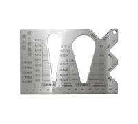 Uozonit Strumento di misurazione della filettatura, strumento di misurazione della vite, righello metrico facile da leggere per ingegneria edile, manutenzione, idraulica, casa