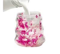 Uozonit Tazze da caffè in doppio con fiori secchi, a doppio isolamento, riutilizzabile, 160 ml, per acqua, latte, tè, latte, succo, cucina, scrivania, decorazione per ragazze e donne