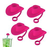 Uozonit Topper in paglia occidentale, per uso alimentare, resistente al calore, copertura per bottiglia d'acqua, cappello da cowboy, per bicchieri per bere in modo pulito