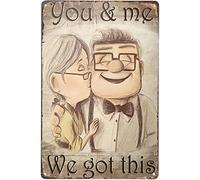 Up Carl And Ellie You and Me We Got This - Poster vintage decorativo da parete, in metallo, 20 x 30 cm