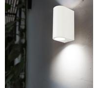 PORTALAMPADA DA PARETE 2 ATTACCHI GU10 BIANCA IP44 LUCE UP-DOWN VT-7652-LED7542 V-TAC