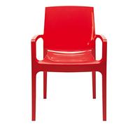 UP ON Nr.4 Sedia mod. Cream Higlopp Rosso Lucido