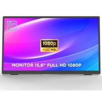 UP PARTS Monitor Portatile, Schermo portatile, Monitor portatile per laptop, 156 LP - 15.6”, Full HD 1920 x 1080, 2 x Type C, Mini HDMI, Attacco Vesa, Ultra Sottile