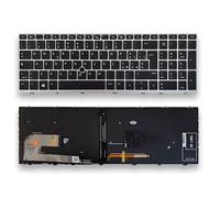 UP PARTS Ricambio Tastiera per Hp, Tastiera compatibile con HP 15u G5, 15u G6 e EliteBook 755 G5, 850 G5, 850 G6, Layout italiano - Con retroilluminazione - Con frame - Azienda italiana