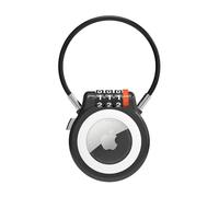 UP Security AirTag - Supporto con lucchetto a combinazione, compatibile con Apple AirTag, custodia antifurto in metallo per localizzatore GPS, per bagagli, valigie, zaini, armadietti, sicuro da