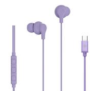 Celly Cuffie In-Ear USB-C – Tasto risposta, Controllo volume, Microfono integrato – Viola