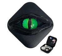 UpaClaire Custodia per lenti a contatto, kit di rimozione lenti a contatto colorate - Green Forest Eye