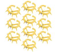 UPALDHOU 10 Anelli per Naso per Vitelli a Spillo per Svezzamento in Plastica Che Impedisce L'Allattamento Applicabile allo Svezzamento per Vitelli Colore: Giallo Materiale: Plastica