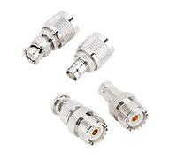 UPALDHOU 4 PCS UHF -BNC Adattatore del Connettore UHF con Un'impedenza di 50 Ohm per Antenne Radio WLAN LAN per Dispositivi Cavi Coassiali e LAN FIL