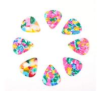UPALDHOU 50pcs Celluloid Guitar Picks Variety Pack 0,46 Mm e Spessore 0,7 Mm per Chitarra a Basso Elettrico Acustico con 2 Opzioni di Spessore (Spessore 0,7 mm)
