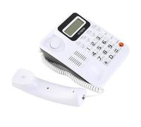 UPALDHOU ABS GY T2020CID Wired Office Telephone con Funzione di Calcolatrice per il Materiale ABS Office (WHITE)