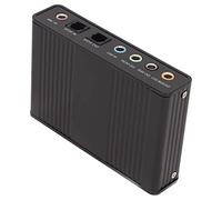 UPALDHOU Adattatore USB 5.1 Scheda Esterna Dal Canale per PC, Stronage OFEGE/Digital, XP/Vista / 7 (BLACK)