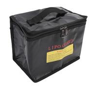 UPALDHOU Borsa per Batteria Lipo a Prova di Incendio e Esplosione, Busta con Cerniera con Cerniera di Grande capacità con Manico, Superficie Non Infiammabile, Scelta Estetica Nera per il Viaggio