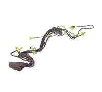 UPALDHOU Decorazione Gabbia per Terrario Giungla Vite Scalatore Foresta Ramo Piegato per Rettile Lucertola Serpente Geco, Plastica Verde 100-120 Cm (WF-2)