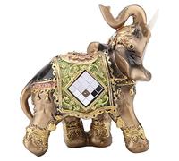 UPALDHOU Elegante Scultura di Elefante per Ricchezza e felicità, Statuetta Feng Shui Ricchezza Ideale per la Decorazione Domestica, Regali (Verde di medie dimensioni)