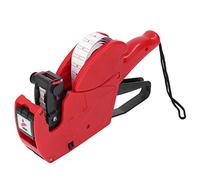 UPALDHOU Etichettatrice dei Prezzi Macchina per Etichette Portatile Manuale a 8 Cifre per Magazzino di Negozi 1,8x0,5 Pollici ABS (rosso)