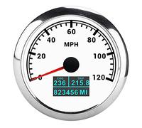 UPALDHOU GPS Speedometer 120MPH, Universal Gauge con COG, Trip e | **IP67 Impermeabile, Costruzione in Acciaio Inossidabile, Alimentazione 9-32VDC, Schermo OLED per Lettura Notturna Chiara**