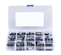 UPALDHOU Kit di Circuiti Integrati 150 Pezzi per Elettronica | Include adattatori per prese a pin piatti, 10 di chip, adatti per riparazioni, alta precisione, materiale in silicone