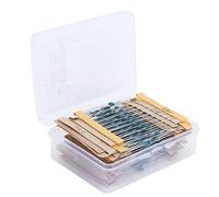 UPALDHOU Kit Resistori Elettronici Assortiti 64 Valori 1/6W 1% | Materiale in lega, basso rumore, test di circuito, uso fai da te, gamma da 1Ω a 10MΩ