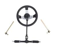 UPALDHOU Kit Volante da 300 Mm, Acciaio Ad Alta Resistenza per Durevolezza e Resistenza Alla Ruggine, con Manicotto Dell'albero Regolabile e Cremagliera, per Carrello da Go Kart UTV