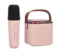 UPALDHOU Macchina per Karaoke per Bambini con Microfono Wireless, Design Portatile con Luci RGB e Altoparlante da 6 W per Feste di Compleanno e Canti a Casa dei Bambini