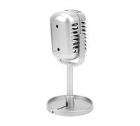 UPALDHOU Microfono di Supporto classico: Fallo de Durade False Planst Microfono - Toy of Children's Photography, Decoration (SILVER)