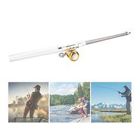 UPALDHOU Mini Bobina a Canna da Pesca, Progettazione di Penna Telescopica da 21 Cm a 1 M Durevole con Impugnatura in Alluminio a Palo in Fibra di Vetro ST5 P Rulgo Regolabile, Design a Penna Ultra