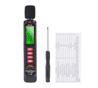 UPALDHOU Misuratore di Decibel Portatile da 30 a 130 DB Compatto | Schermo LCD, memorizzazione dati, spegnimento automatico, microfono capacitivo, per controlli del rumore nei luoghi di