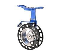 UPALDHOU Mulinello da pesca sul ghiaccio per mancini, scheletro interamente in metallo, alluminio 39 g, leggero con regolazione della forza di scarico, per gli amanti della pesca sul ghiaccio (volante