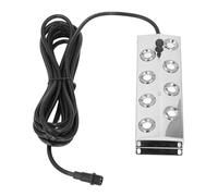 UPALDHOU Nebulizzatore Ad Ultrasuoni a 8 Teste in Acciaio Inossidabile Silenzioso con Cavo da 5 M per Paesaggi DC45-48V, Ambiente Tranquillo-miglioramenti Interni/Esterni [Acciaio Inossidabile 304]