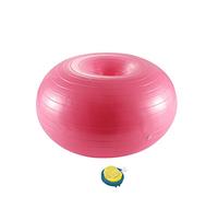 UPALDHOU Palla per Yoga con Ciambella per Esercizi, Palla per stabilità per Allenamento di Base, con Pompa Gonfiabile per Allenamento di Equilibrio Yoga Pilates (Pink)