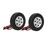 UPALDHOU Resistenza All'usura del Freno a Ruota in Gomma Alta 65 Mm Facile da Configurare e Regolare L'imposta Sul Telecomando per L'aeromobile di Sfregamento Premium/2,6 Pollici 2 Ruote Rimuovere