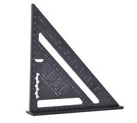 UPALDHOU Righello Triangolare Ad Angolo Retto, Alluminio, 7 Pollici | scala chiara, superficie resistente alla corrosione, tavolo di conversione delle travi, strumento di misurazione