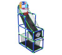 UPALDHOU Set da Basket, Canestro da Basket in Plastica Facile da Montare con Pompa Ad Aria a 4 Palline per Interni Ed Esterni