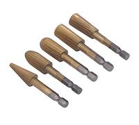 UPALDHOU Set di Lime Rotative, Punte in Acciaio Rapido | 5 pezzi, Materiale durevole, Gambo esagonale universale, Ampie applicazioni per plastica, pietra