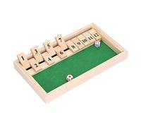 UPALDHOU Shut the Box Dice Game Design Versatile, Squisito Artigianato, Gameplay Divertente, Materiale Premium, più Combinazioni, 12 Numeri Flip Piastrelle Giocattolo, Tavolo da Tavolo in Legno di