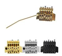 UPALDHOU STABILIZZATORE TREMOLO BRIGHT per Chitarra Elettrica Doppio di Molla a Dondolo con Funzione di Bloccaggio Riduce i Problemi di Accordatura di Materiale Premium Prestazioni Affidabili (GOLD)