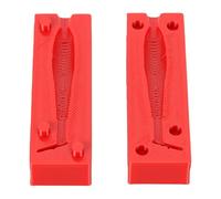 UPALDHOU Stampo per Esca Morbida, PETG 1 cavità Paddle Tail Swimbaits Stampo per Esca da Pesca per la Pesca Rosso
