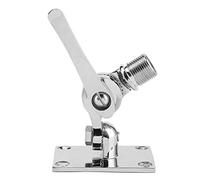 UPALDHOU Supporto Antenna VHF a Doppio Asse in Acciaio Inossidabile | Base a Cricchetto, Installazione su Ponte di Imbarcazioni Marine, Posizionamento Laterale, Acciaio Resistente Alla