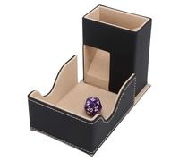 UPALDHOU Torre dei Dadi e Vassoio per Dadi DND, Torre Rotante con Vassoio e Contenitore per Giochi da Tavolo (oro nero)