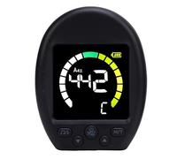 UPALDHOU Tuner di Metronomo Digitale, Combinazione di Sintonizzatore Metronomo Multifunzionale, Alta Precisione per Strumenti Multipli, Clamp/Holder Rotante a 360 ° e Cuscinetto di Silicone (BLACK)