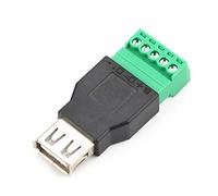 UPALDHOU USB Terminal 2 Pack Female Adapter Connector | Struttura in rame e plastica, design compatto e leggero, uso professionale, adattatore USB