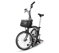 UPANBIKE Borsa da 4L per manubrio di bicicletta pieghevole Brompton impermeabile Borsa a spalla 2-in-1 a sgancio rapido, sistema MOLLE (Nero)