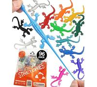 UpBrands Set di 96 lucertole super elastiche da 7,6 cm, 12 colori glitterati, ideali per compleanno, sacchetti per dolcetti, riempimento cesti
