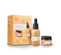 UpCircle Caffeinated Duo - Il nostro siero viso e crema occhi Duo - Vitamina C, acido ialuronico + olio di caffè - uniforma il tono della pelle, riduce il gonfiore + occhiaie - vegano + cruelty-free