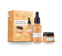 UpCircle Caffeinated Duo - Il nostro siero viso e crema occhi Duo - Vitamina C, acido ialuronico + olio di caffè - uniforma il tono della pelle, riduce il gonfiore + occhiaie - vegano + cruelty-free