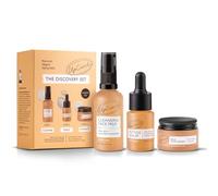 UpCircle Kit di rilevazione - latte detergente, idratazione del viso e siero peptidico trio - vitamina E, niacinamide + aloe vera - favorisce il collagene, idrata + lenisce - Vegano + senza